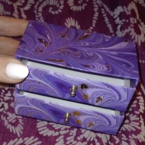 Purple And Gold Swirl Jewelry Box